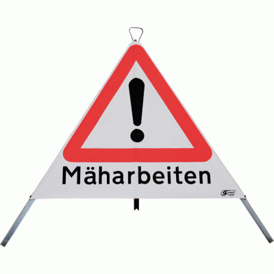 Faltsignal "Mäharbeiten"